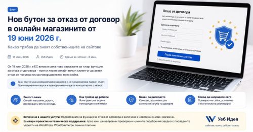 Нов бутон за отказ от договор в онлайн магазините от 19 юни 2026 г. - какво трябва да знаят собствениците на сайтове